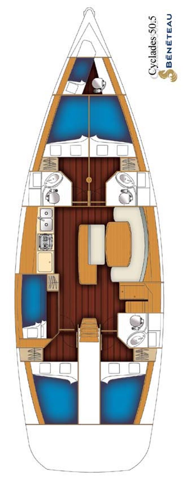 Cyclades 50.5 - 5 + 1 cab. Orinoco