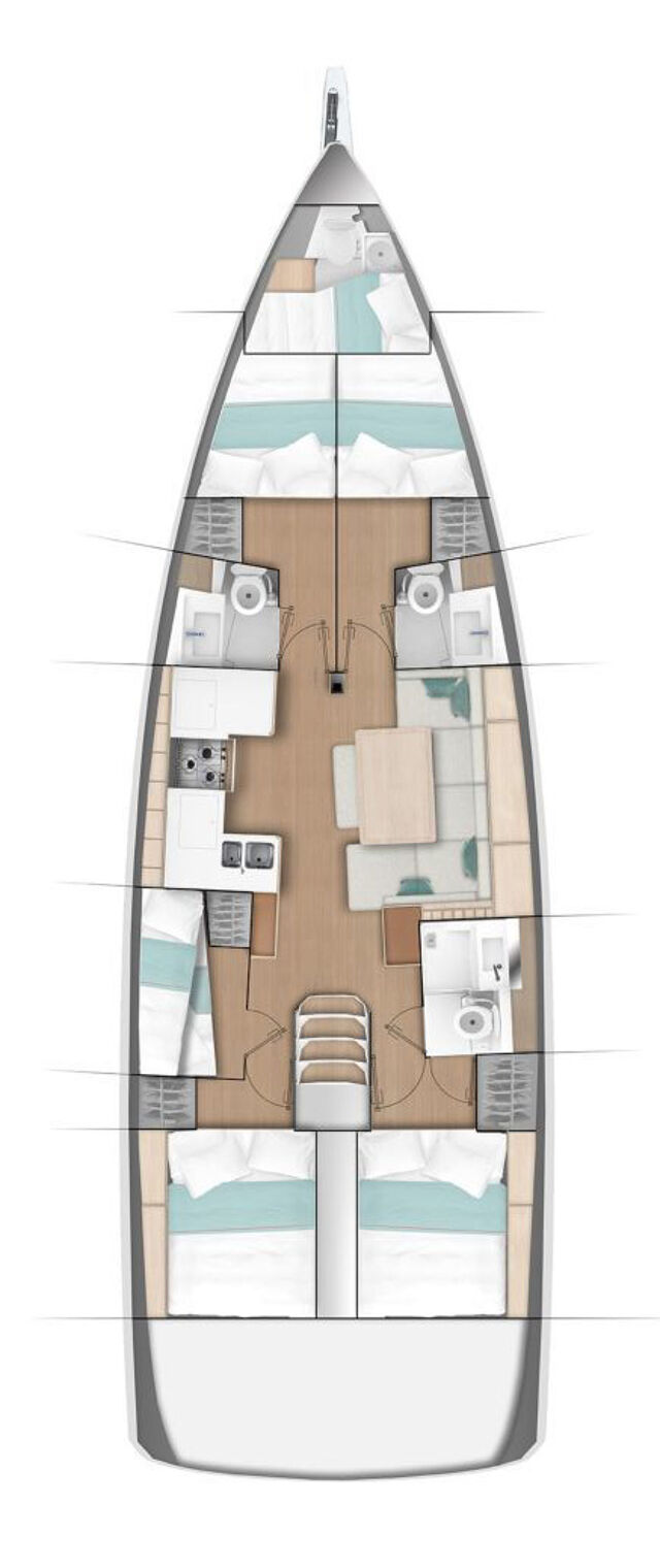 Sun Odyssey 490 - 5 + 1 cab. Pileas