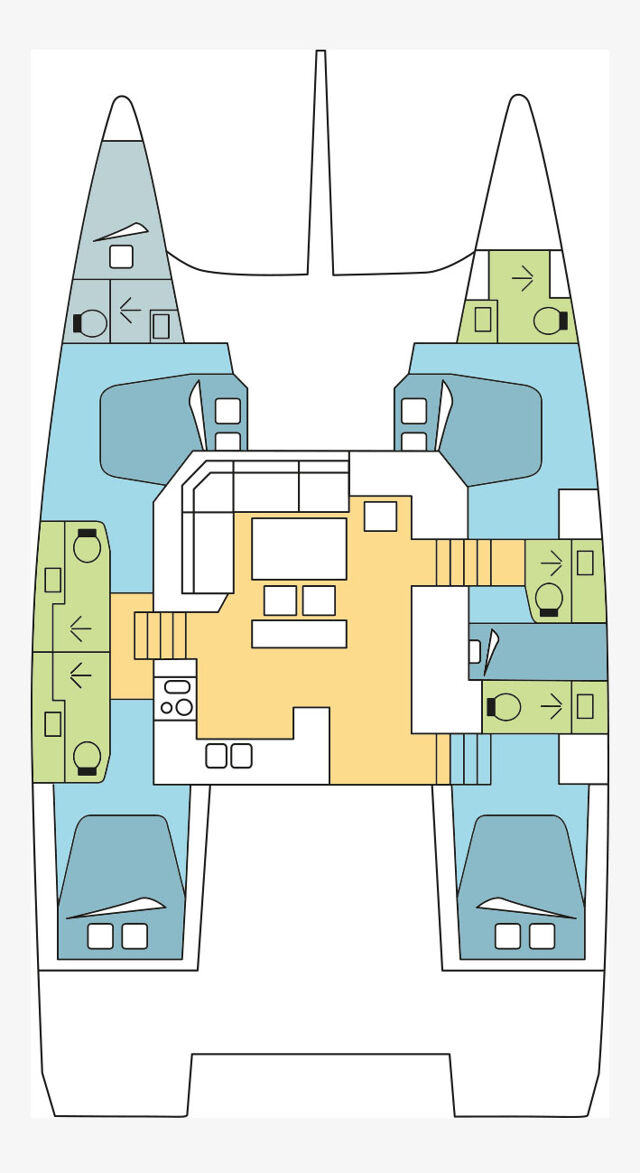 Dufour 48 Catamaran - 5 + 1 cab. Diva