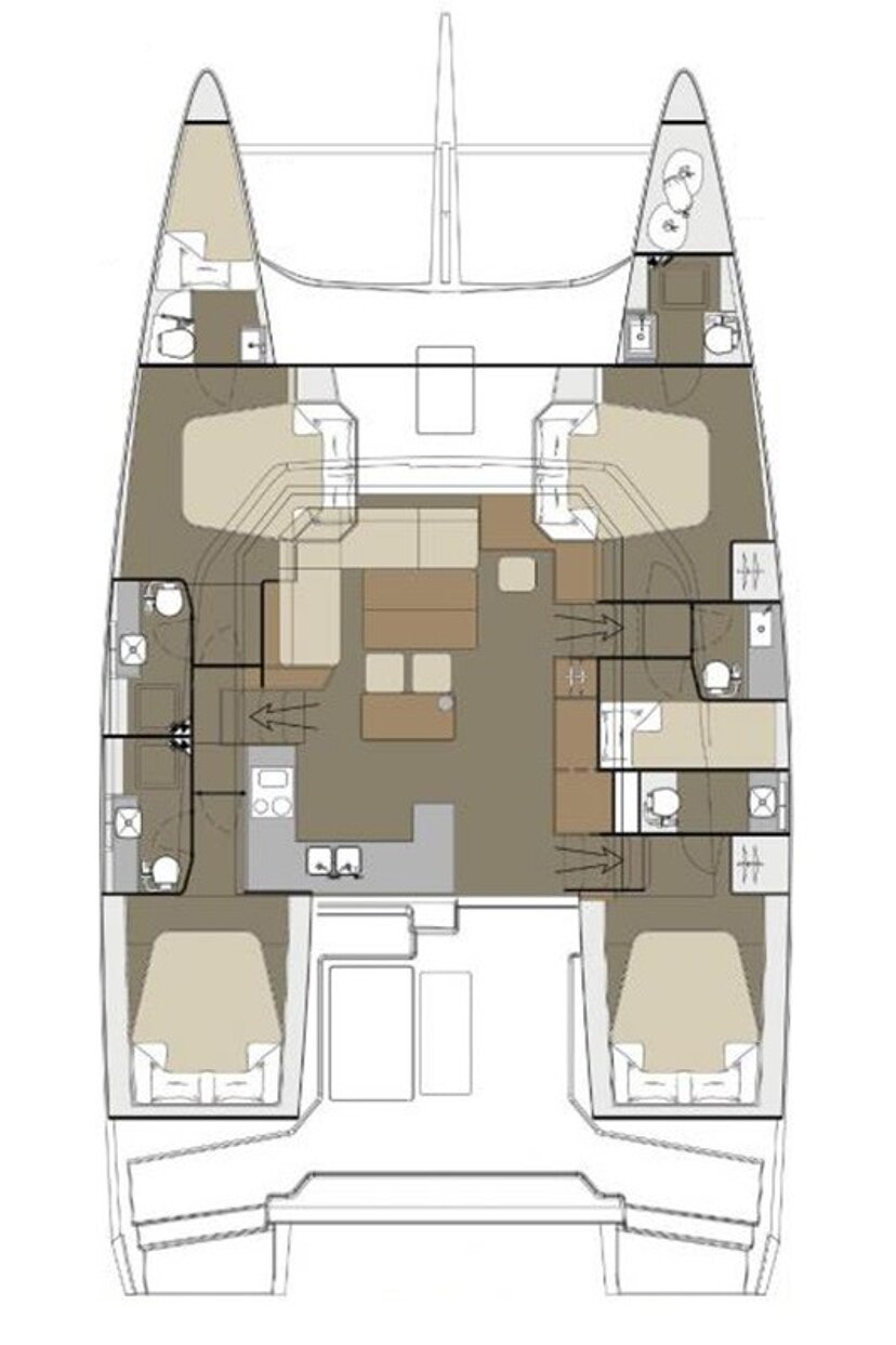 Dufour 48 Catamaran - 5 + 1 cab. Yam