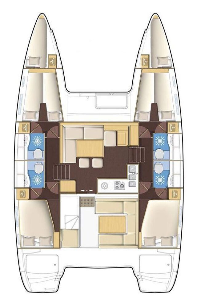 Lagoon 400 S2 - 4 + 2 cab. Yolamare