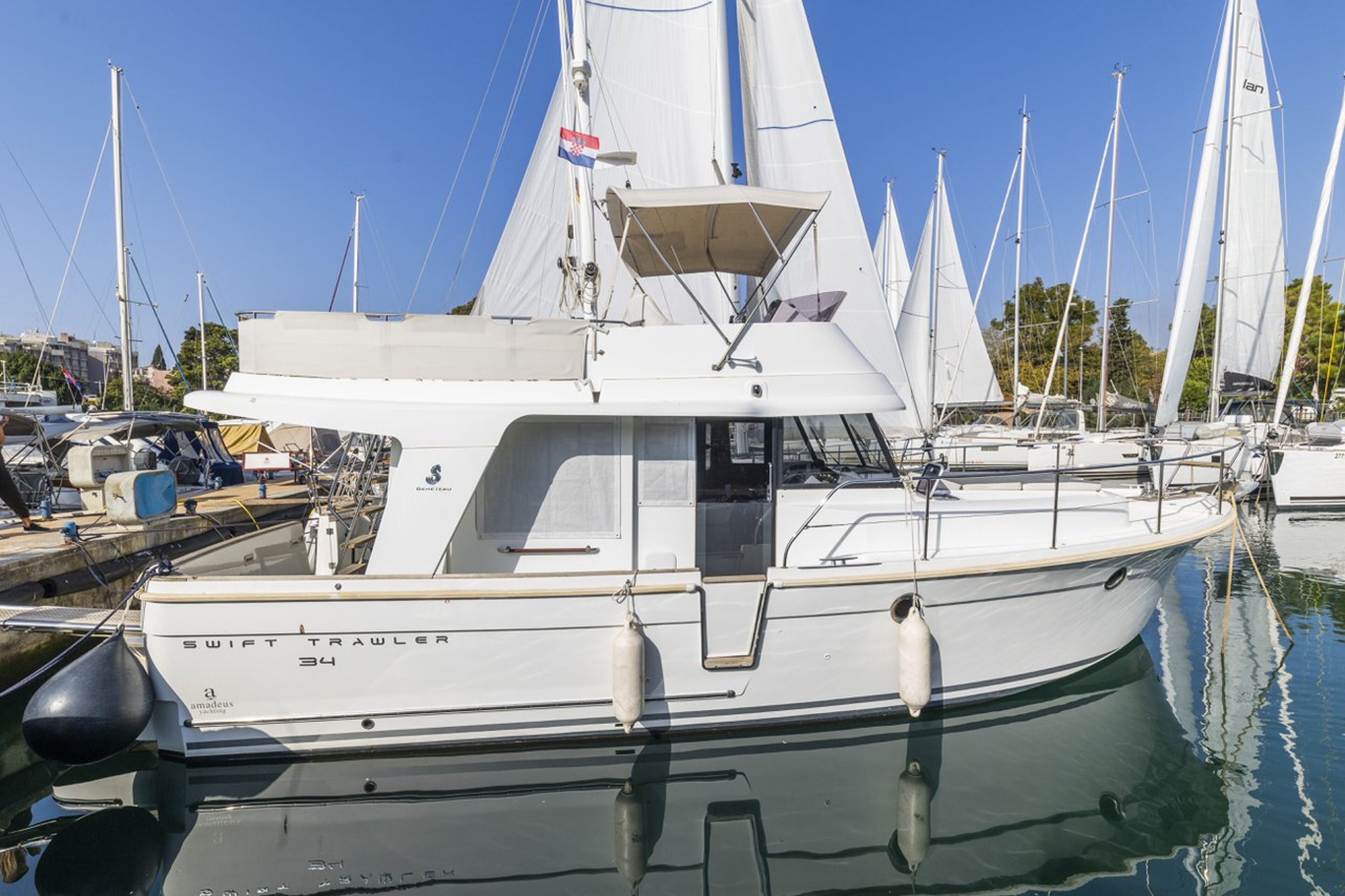 Swift Trawler 34 Fly Blue Sky