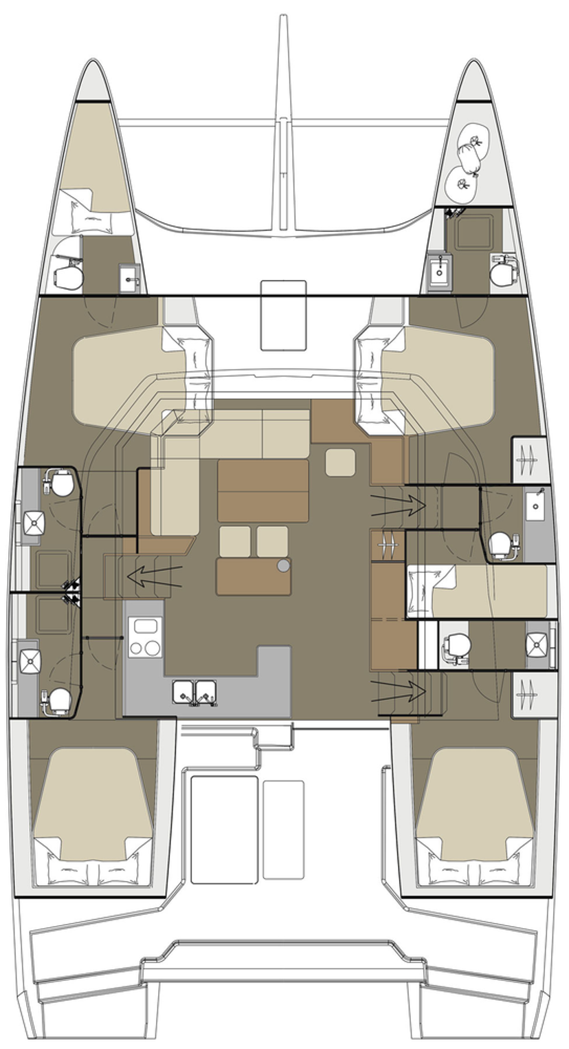 Dufour 48 Catamaran - 5 + 1 cab. Paradise Planet