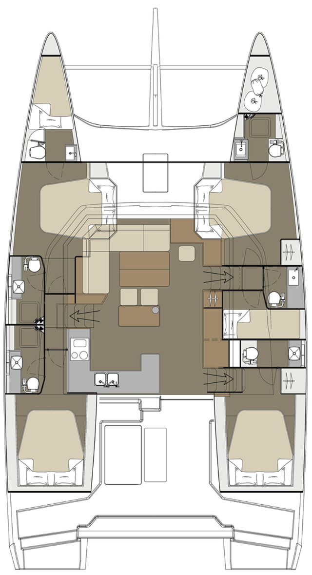 Dufour 48 Catamaran - 5 + 1 cab. Paradise Planet