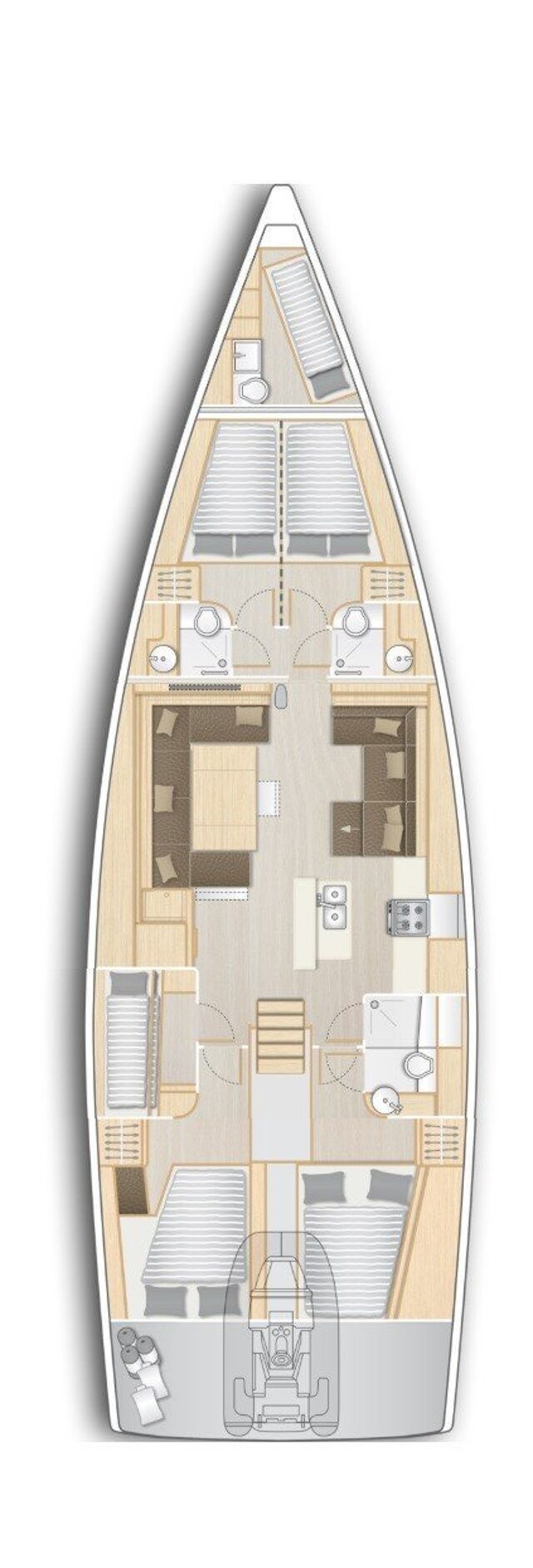 Hanse 588 - 5 + 1 cab. Jasmine