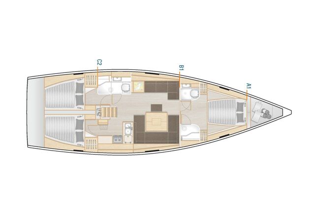 Hanse 458 - 3 cab. One Life