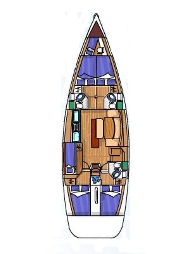 Cyclades 50.5 - 5 + 1 cab. Papalina
