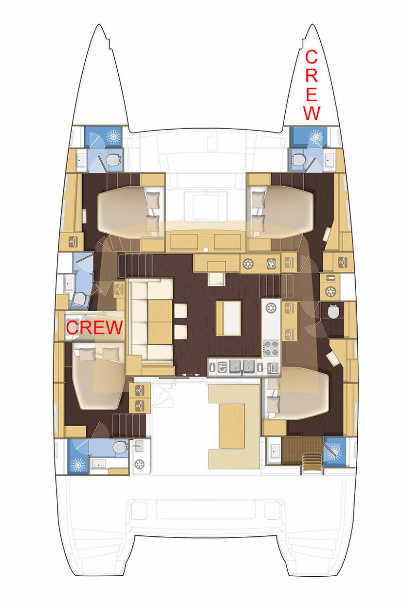 Lagoon 560 S2 - 5 + 1 cab. Starlight (Crewed) 