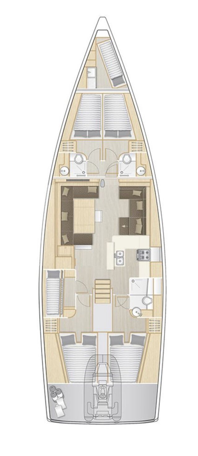 Hanse 588 - 5 + 1 cab. Superstar