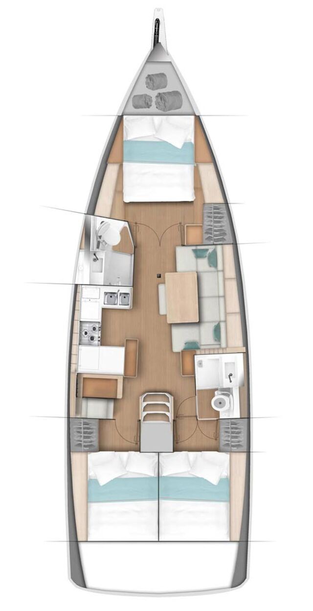 Sun Odyssey 440 - 3 cab. Follow your Dream