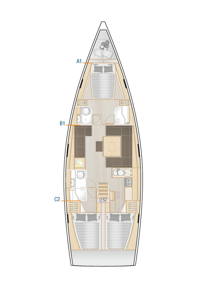 Hanse 458 - 3 cab. Magic Moments