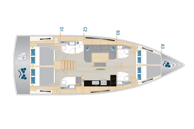 Hanse 460 - 4 cab. Libertas