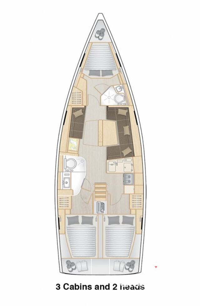 Hanse 418 - 3 cab. Tina