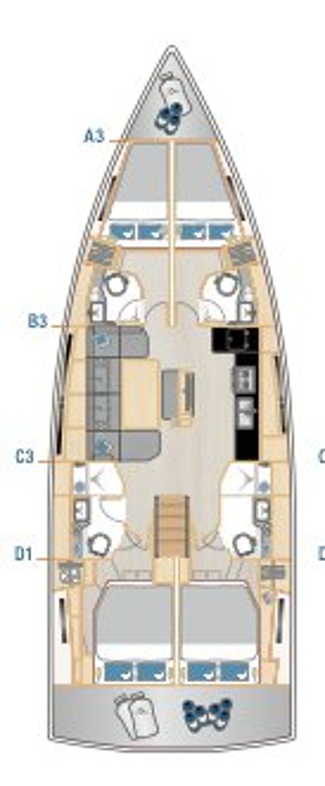 Hanse 460 - 4 cab. Janina