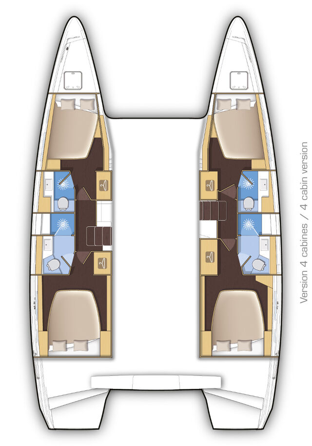 Lagoon 42 - 4 + 2 cab. Nera