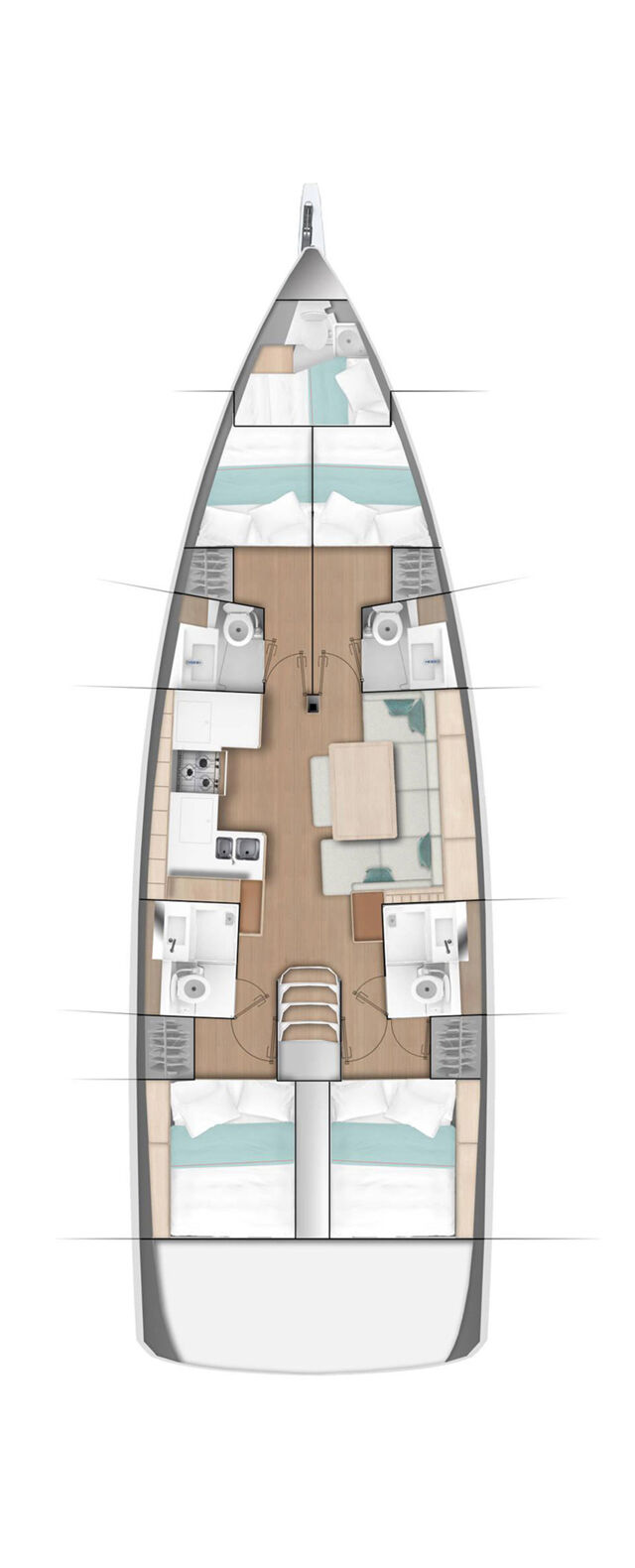 Sun Odyssey 490 - 4 + 1 cab. Funsea