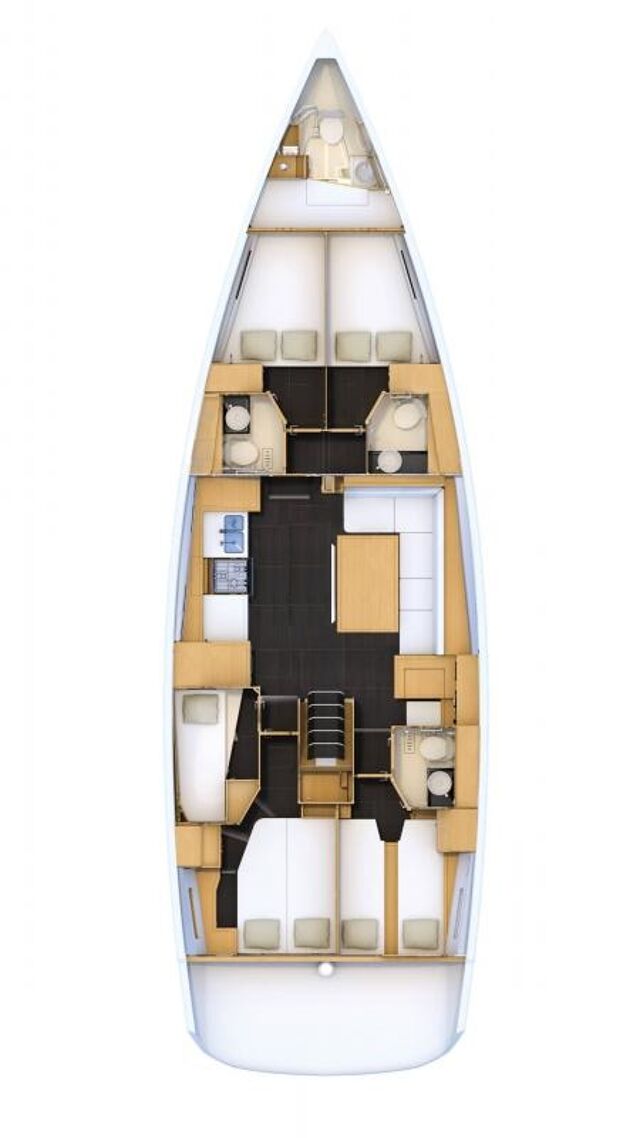 Jeanneau 54 - 5 + 1 cab.	 Amazing Elli