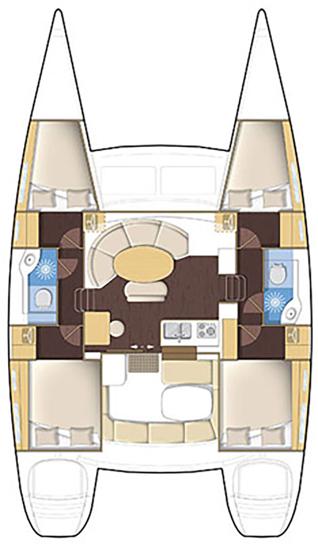 Lagoon 380 - 4 cab. ECONOMY