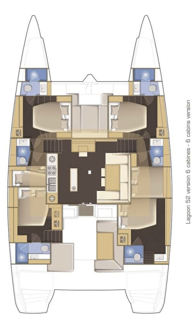 Lagoon 52 F - 5 cab. Elvira 52