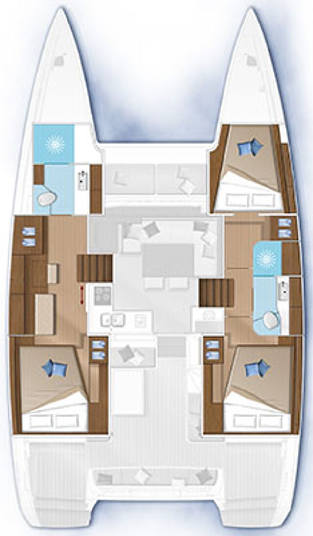 Lagoon 40 - 3 + 2 cab ECONOMY
