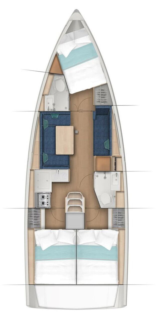 Sun Odyssey 410 - 3 cab. Wind Kiss