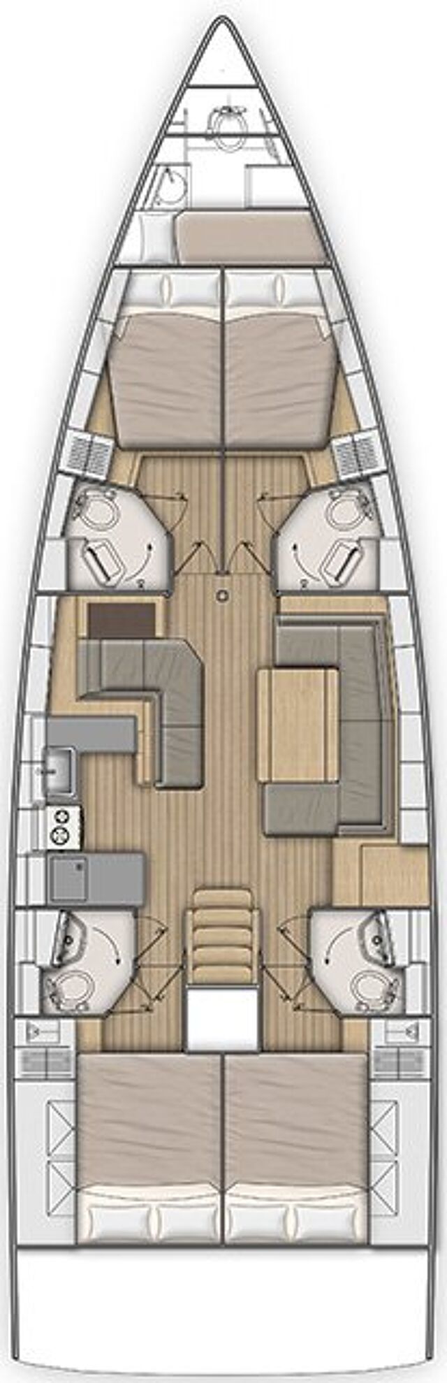 Oceanis 51.1 Living in sea