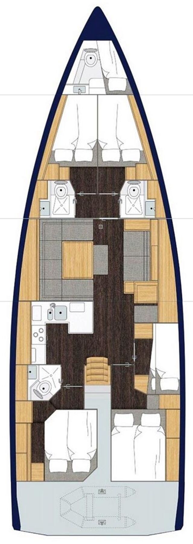Bavaria C50 Holiday - 5 + 1 cab. Granat
