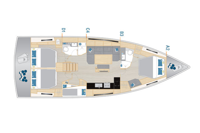 Hanse 460 - 4 cab. Infinity - OW