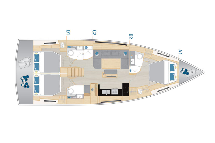 Hanse 460 - 3 cab Whistler