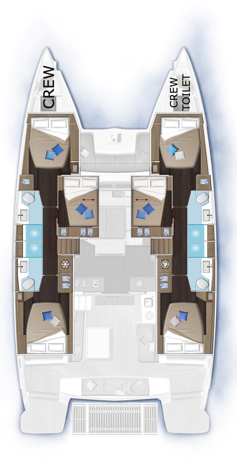 Lagoon 51 - 6 cab. Negroni