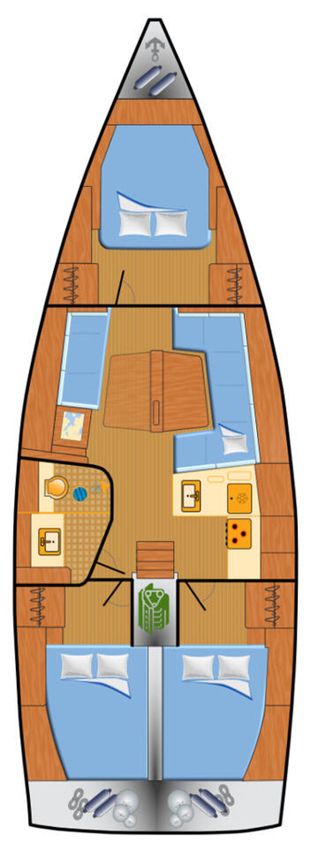 Hanse 418 - 3 cab. Seahawk