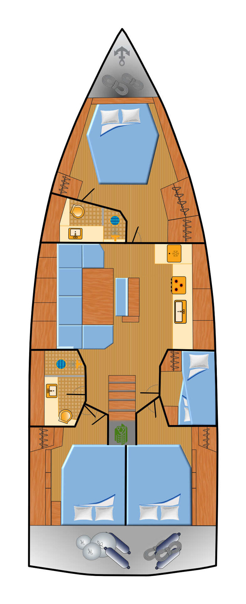 Hanse 460 - 4 cab. Wilson
