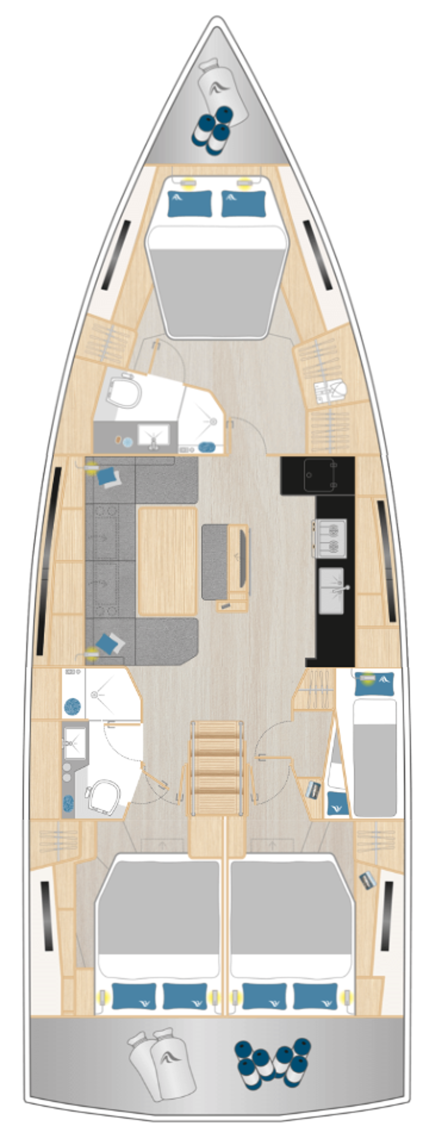 Hanse 460 - 4 cab. Eponyme