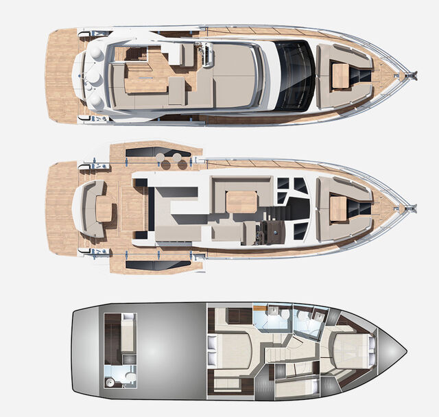 Galeon 500 Fly - 3 cab. Champ Atlantis