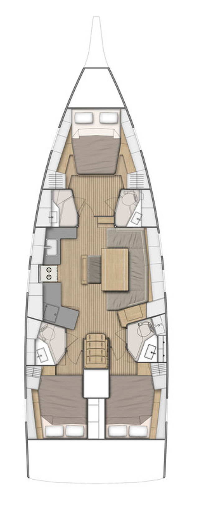 Oceanis 46.1 - 3 cab. Kebiwan