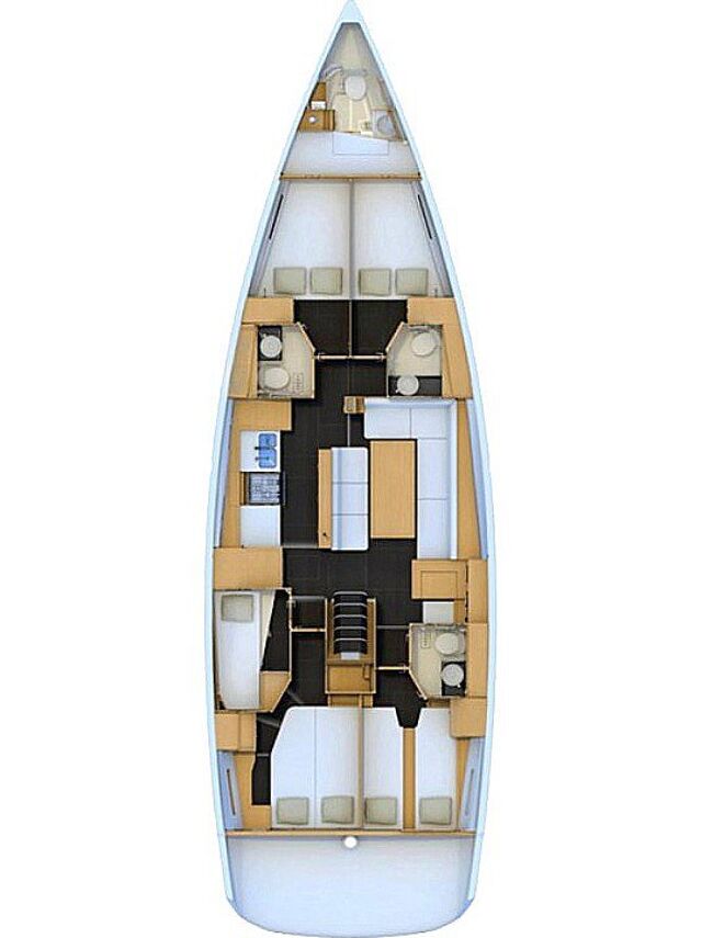 Jeanneau 54 - 5 + 1 cab.	 Maria II