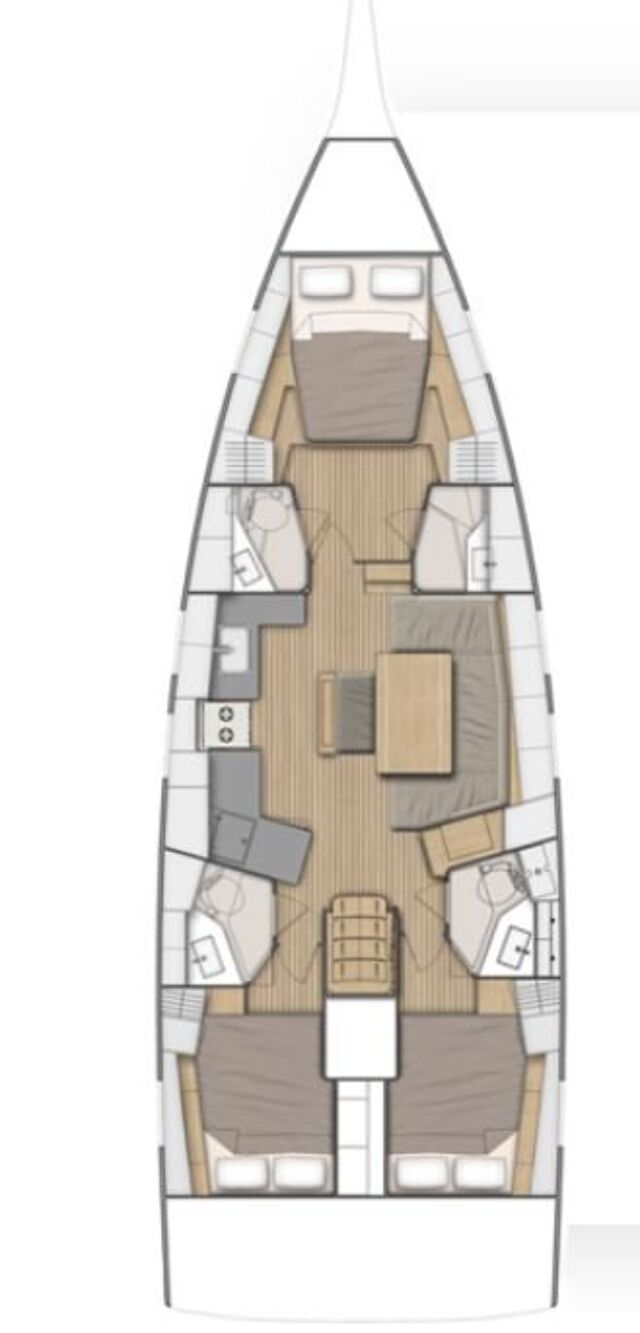 Oceanis 46.1 Performance Line - 3 cab. Salina