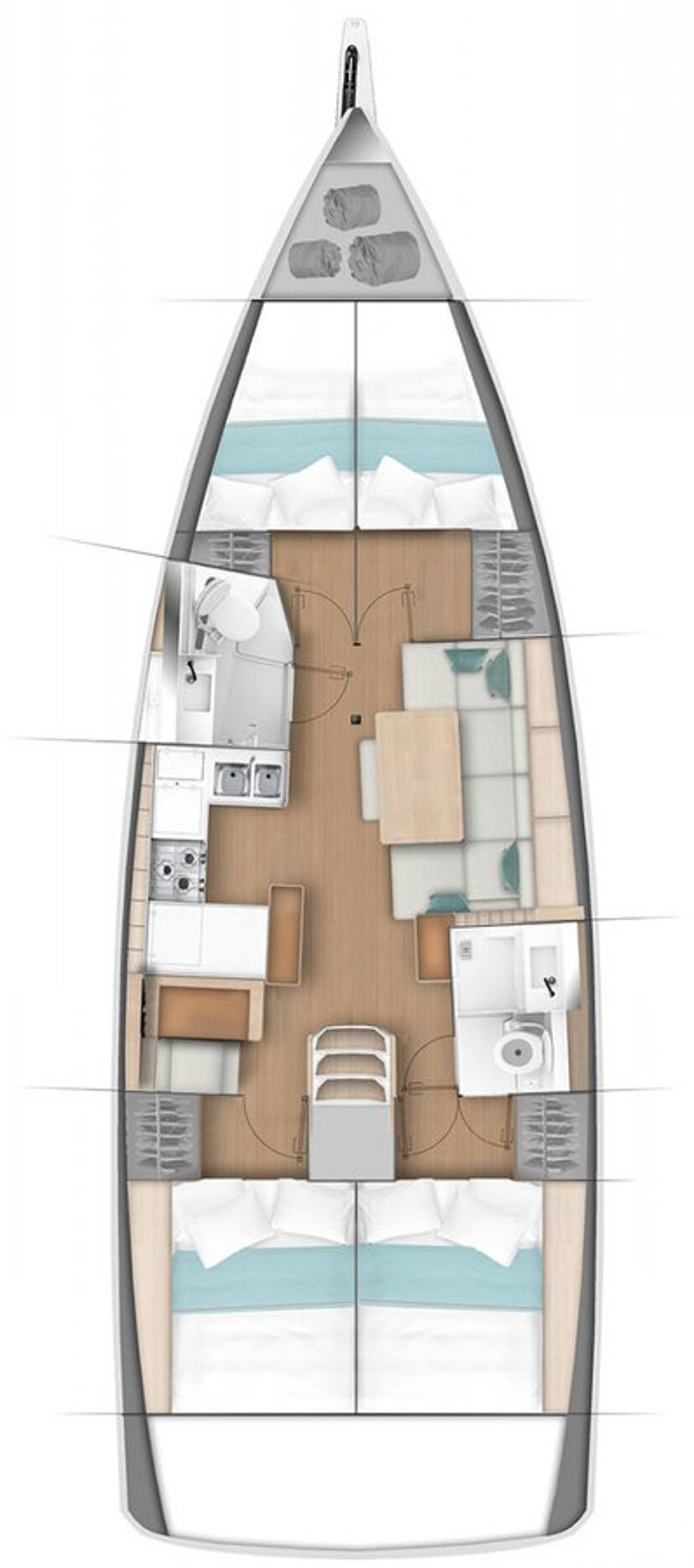Sun Odyssey 440 - 4 cab. Mystic Blue