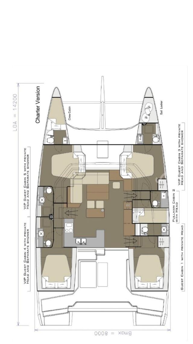 Dufour 48 Catamaran - 5 + 1 cab. Argo