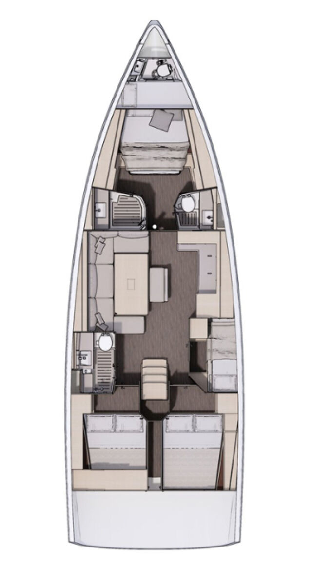 Dufour 470 - 4 + 1 cab. Suha Bey
