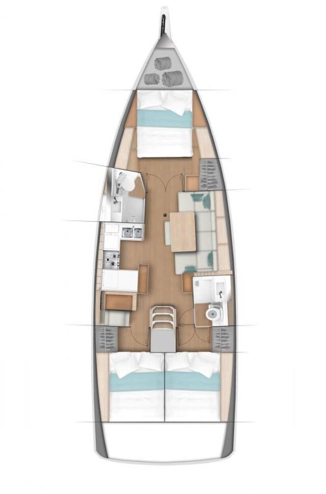 Sun Odyssey 440 - 3 cab. Bohemian Rhapsody