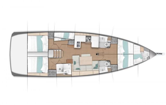 Sun Odyssey 490 - 5 + 1 cab. Wu Wei