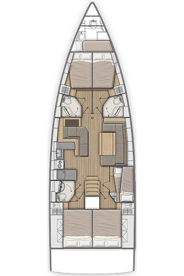 Oceanis 51.1 - 5 + 1 cab. EAST