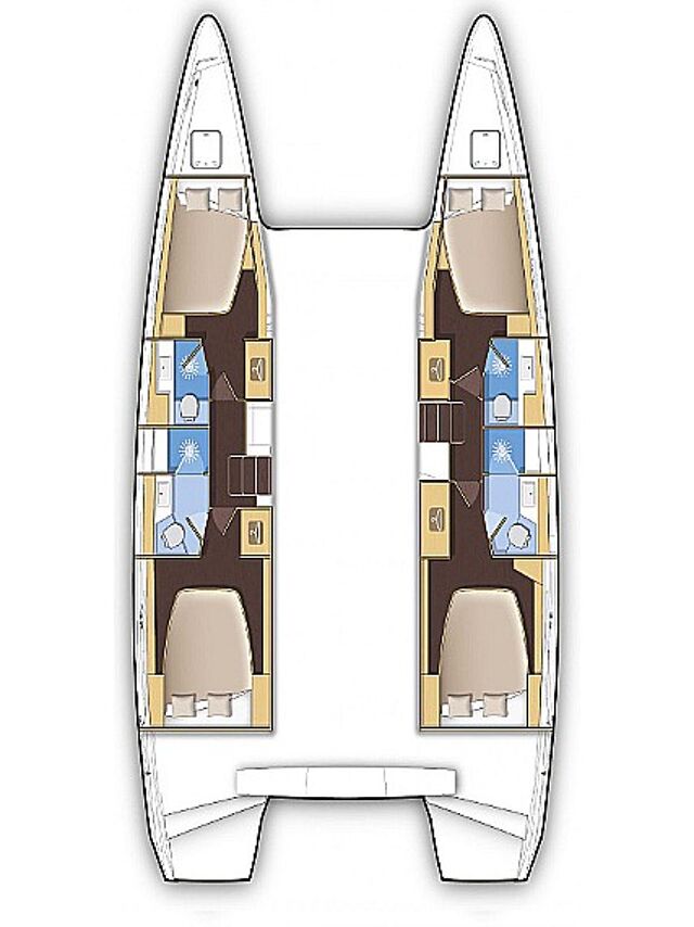 Lagoon 42 - 4 + 2 cab. Kit Cat
