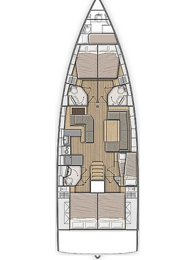 Oceanis 51.1 - 5 + 1 cab. Captain George