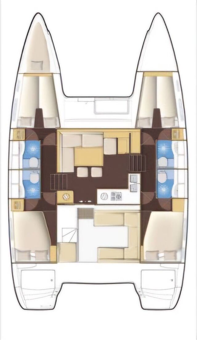 Lagoon 400 S2 - 4 + 1 cab. Anastasia