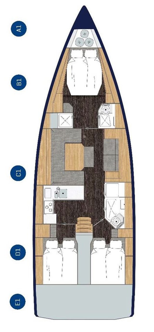 Bavaria C45 - 3 cab. Efix