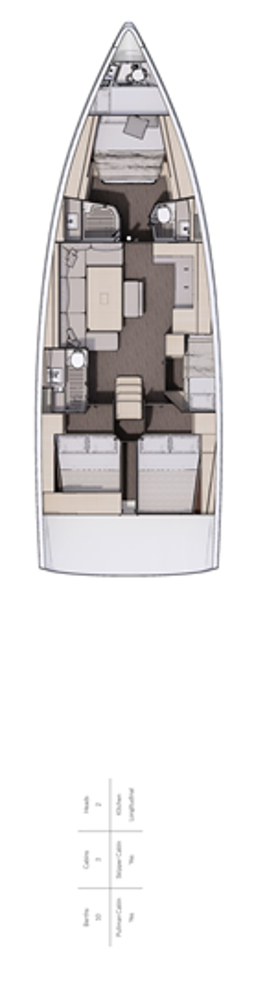 Dufour 470 - 4 cab. Reventador 2