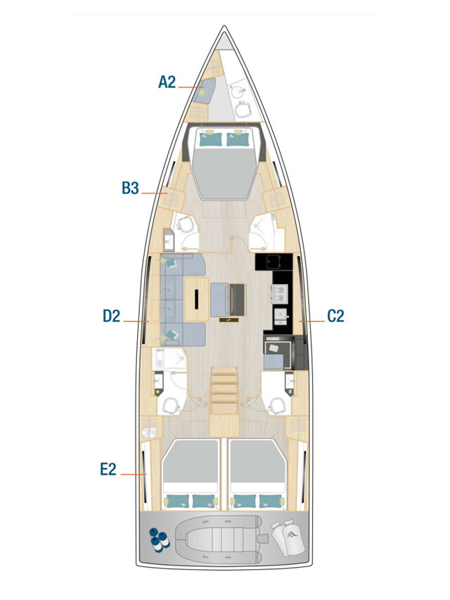 Hanse 510 - 3 + 1 cab. Ocean Phoenix - OW