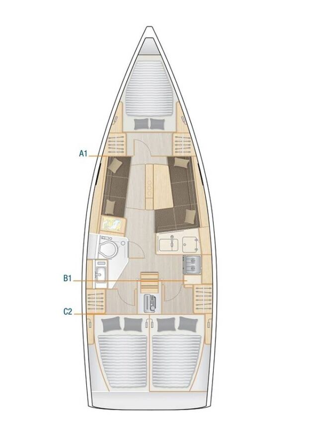 Hanse 348- 3 cab. Larod